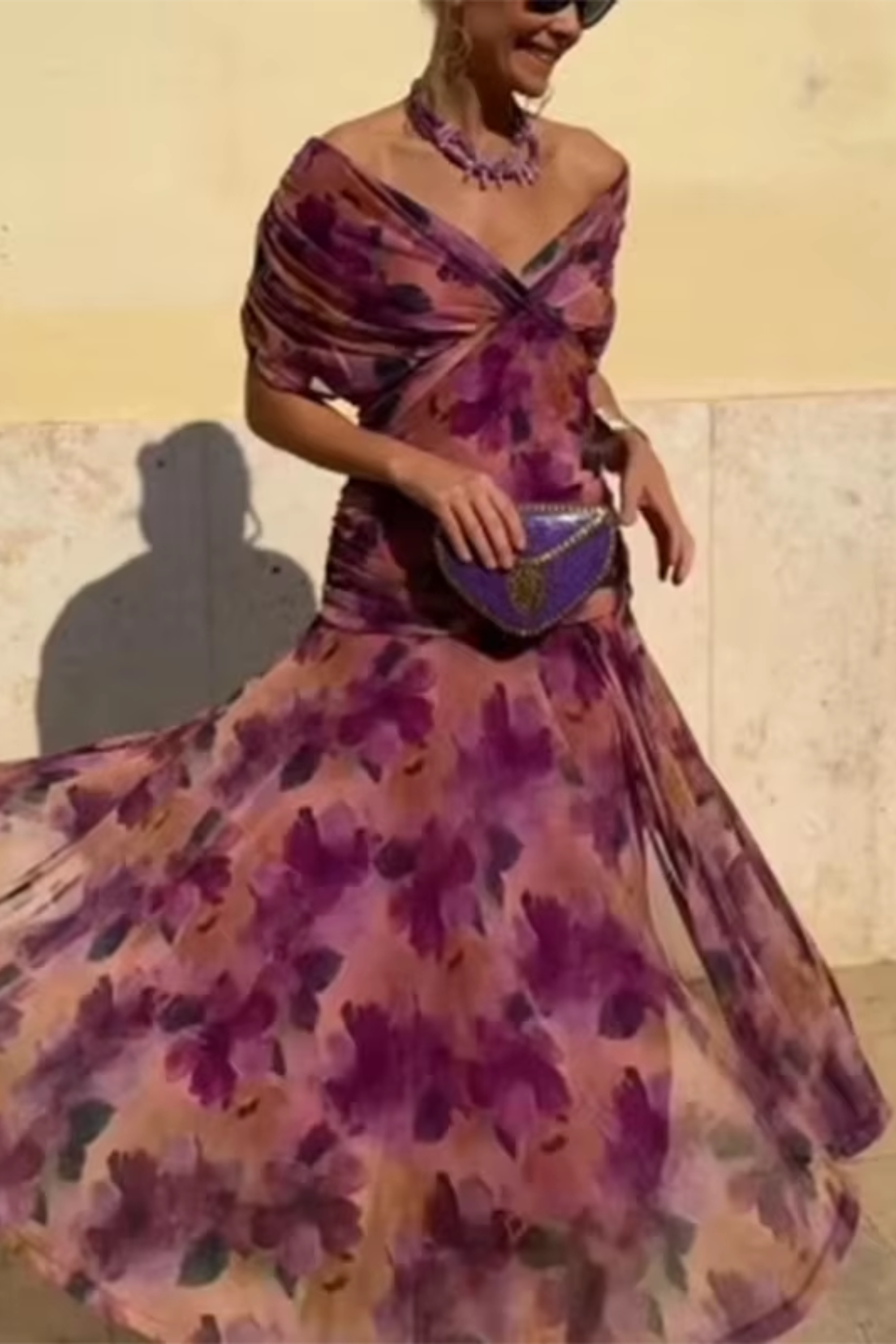 Hannah | Elegant Maxi Party Dress with V-Neck