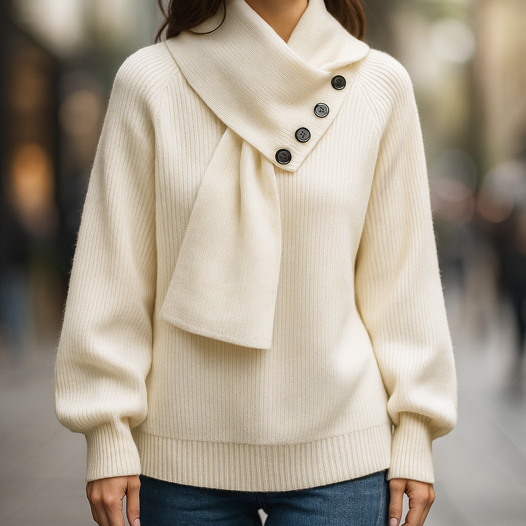 Florence | Cozy Scarf-Neck Sweater