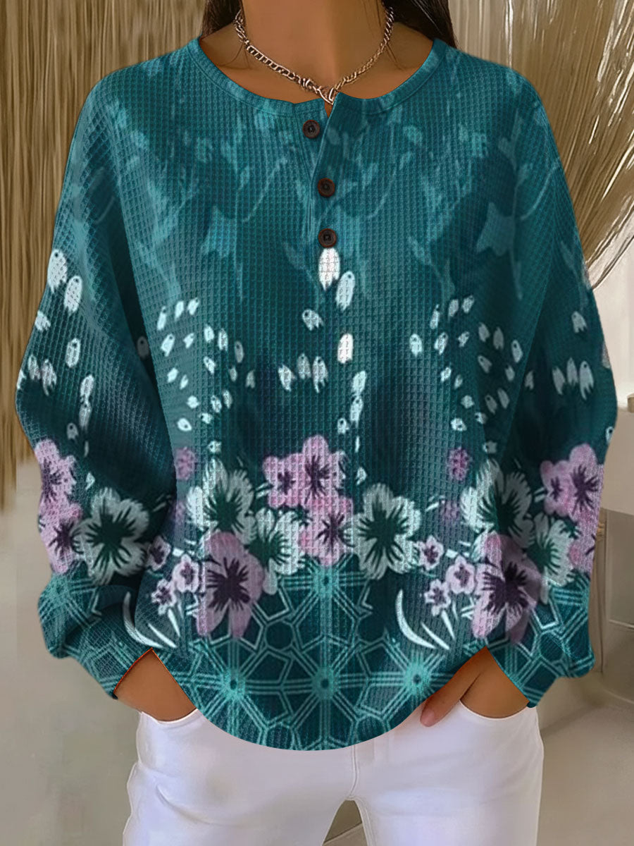 NORA | Sweater with Floral Color Pattern