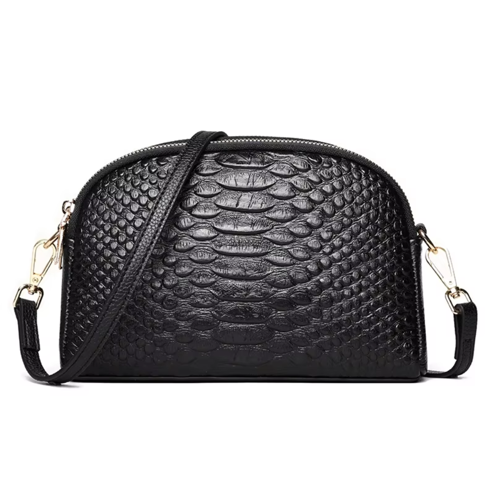 Emma | Beautiful Mini Crossbody Bag in Faux Leather with Crocodile Pattern