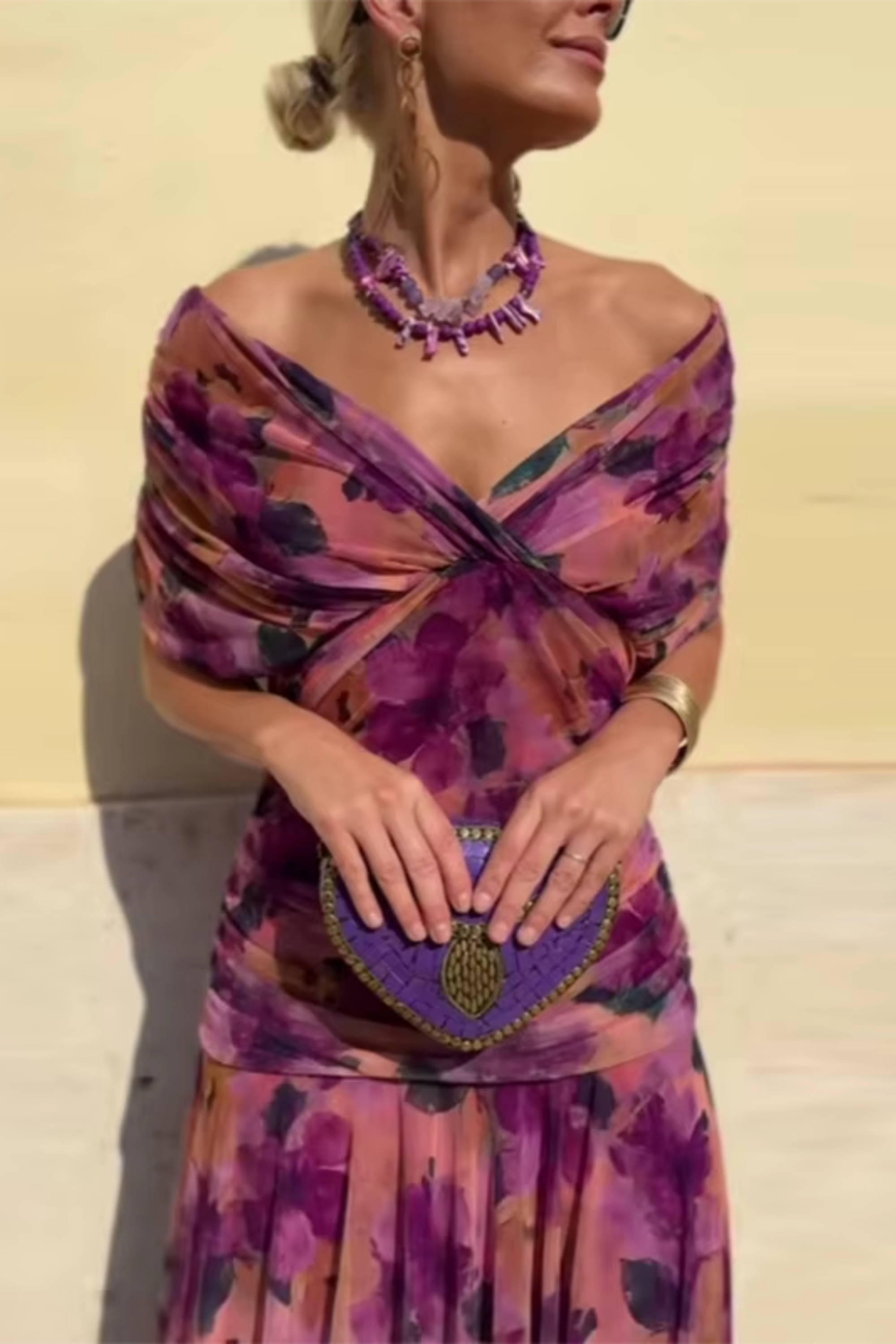 Hannah | Elegant Maxi Party Dress with V-Neck