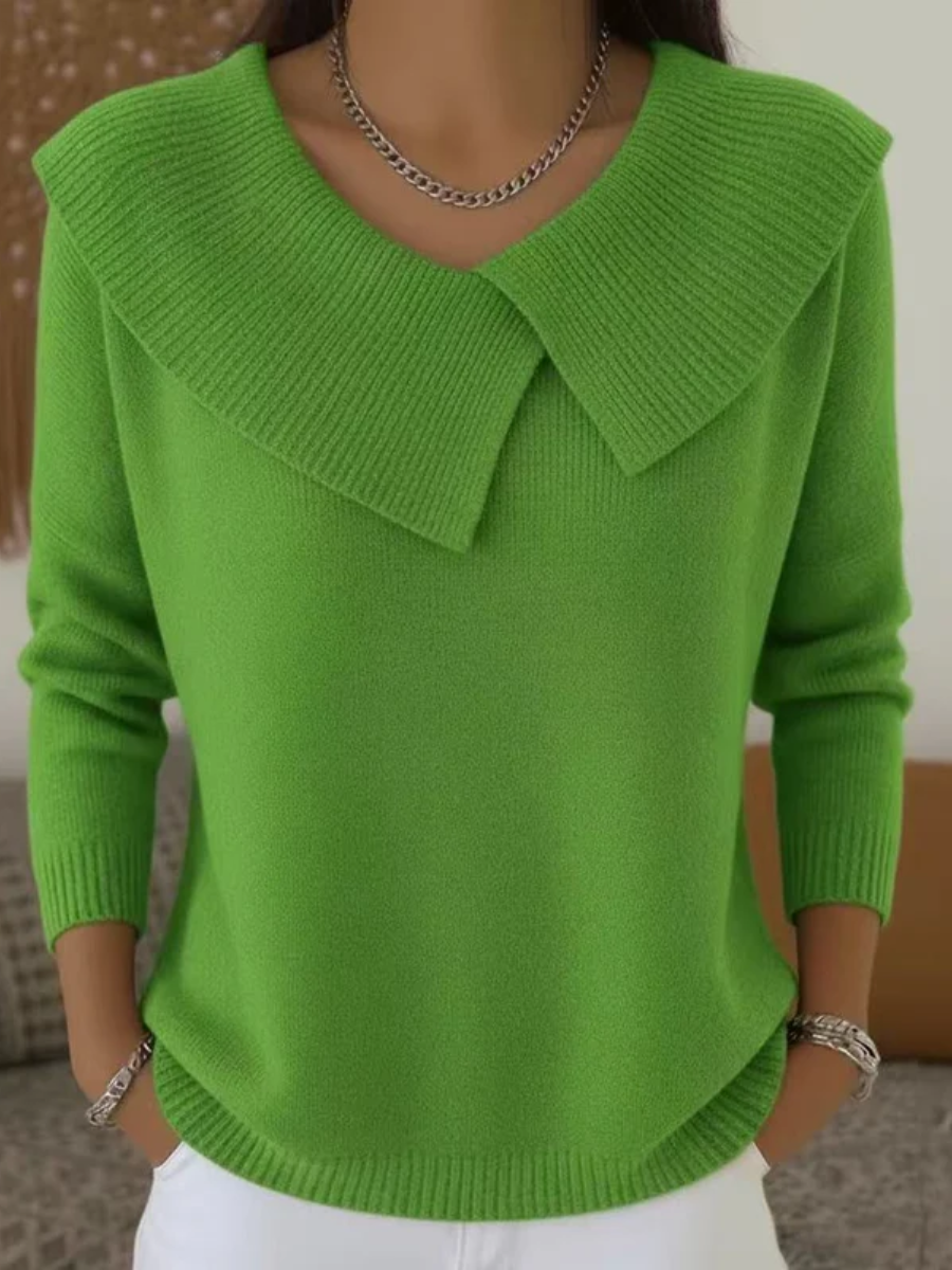 Joy | Warm Sweater with Soft Collar