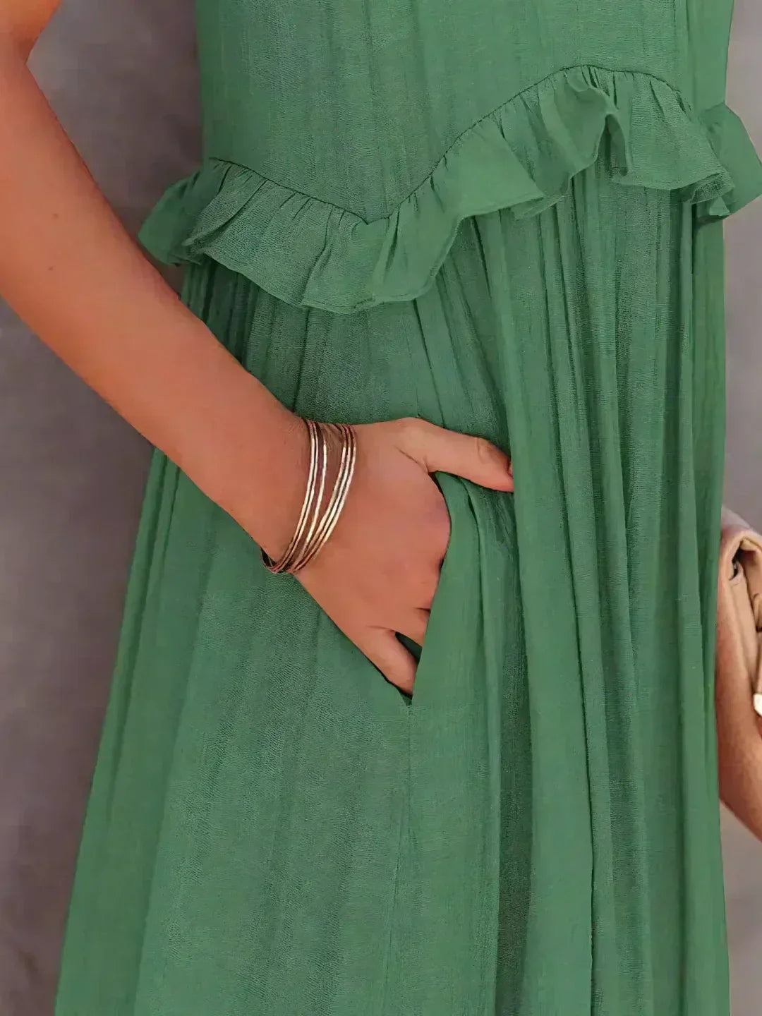 Robyn | Halter Ruffle Maxi Dress