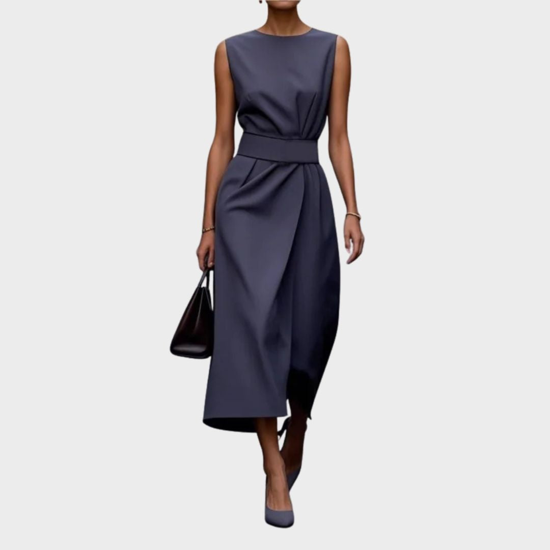 Aubrielle | Elegant Round-Neck Dress