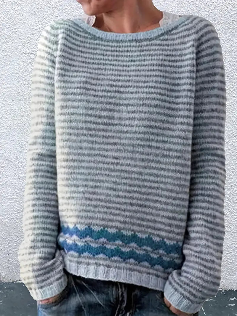 Fallon | Women's casual sweater with subtle stripes