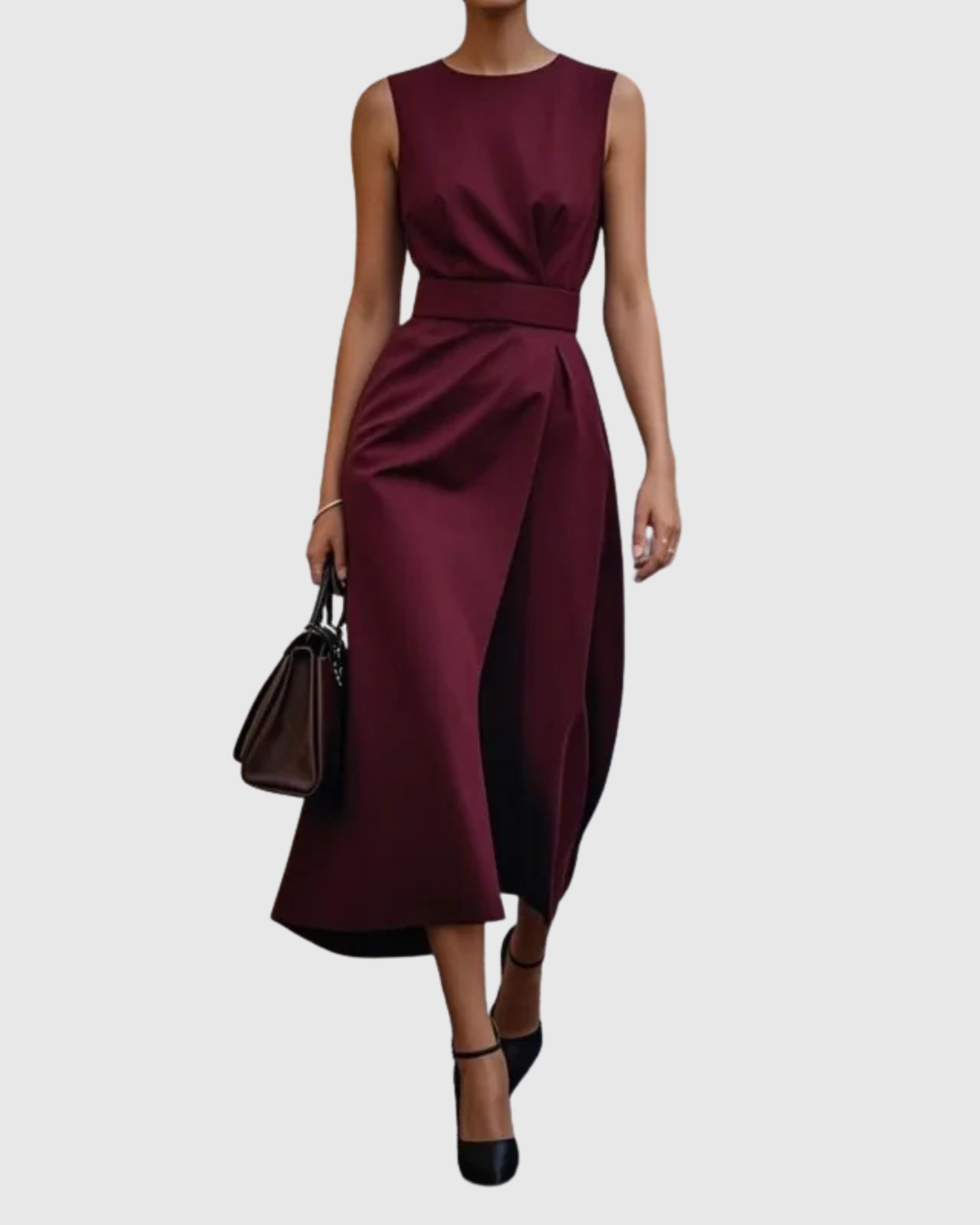 Aubrielle | Elegant Round-Neck Dress