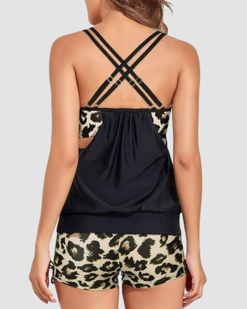 Lillian | Tankini Swimsuits Tummy Control Two Piece Blouson Bathing Suit