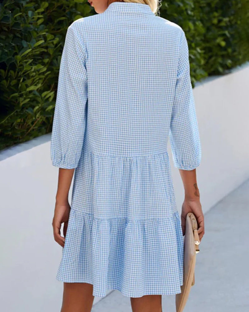 Vina | Summer Plaid Dress