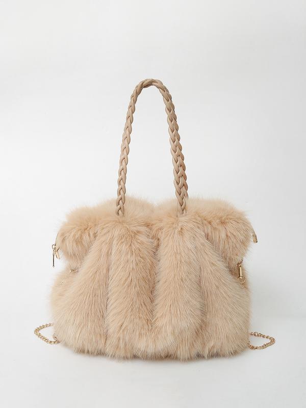 Adley | Plush Velvet Shoulder Tote