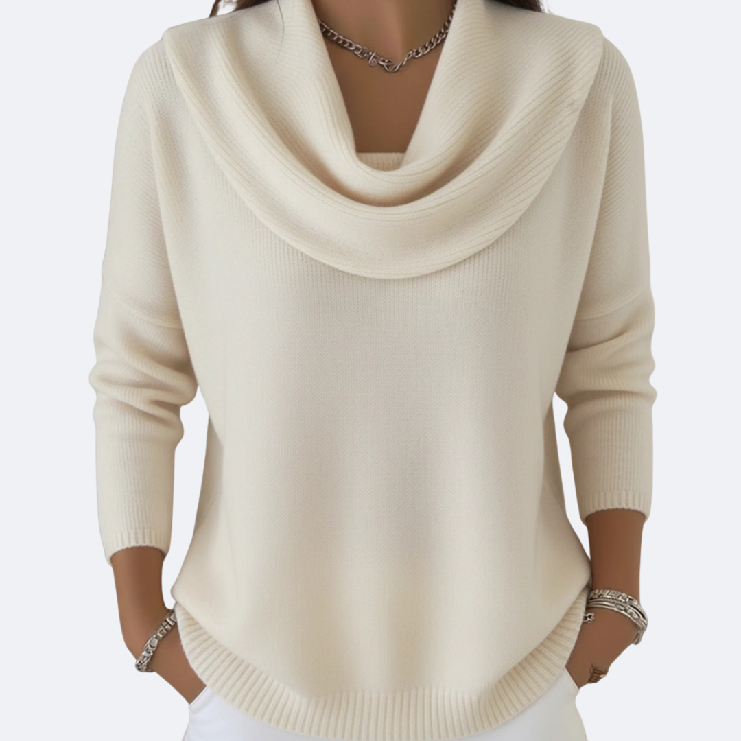 Ariella|  Cozy Ruffle Neck Sweater