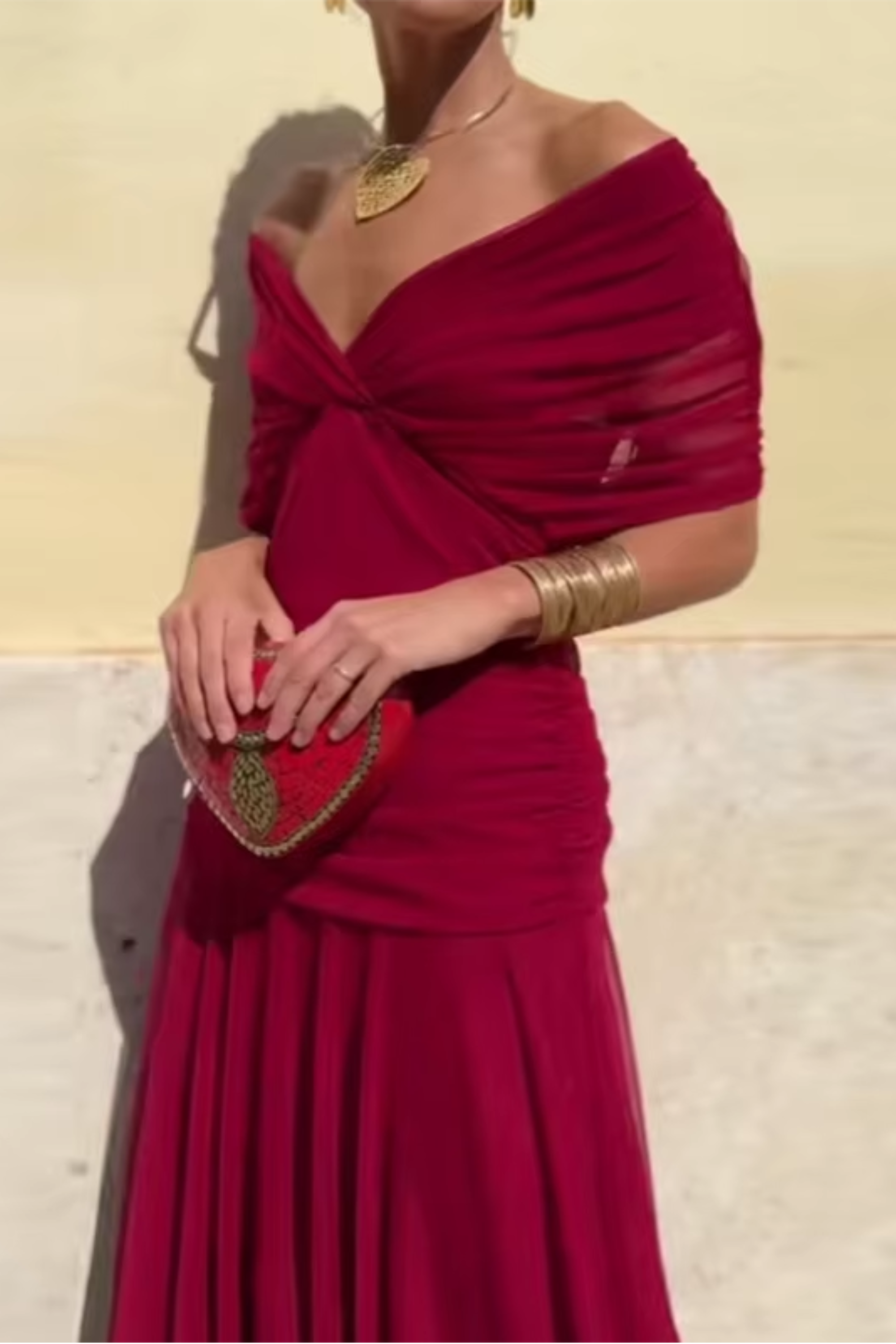Hannah | Elegant Maxi Party Dress with V-Neck