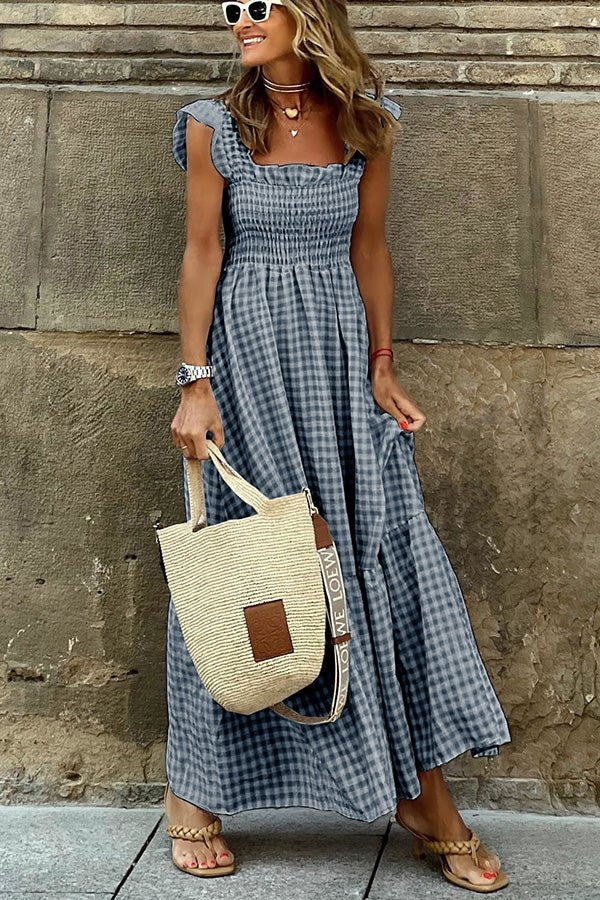 Ivara | Elegant Plaid Summer Dress