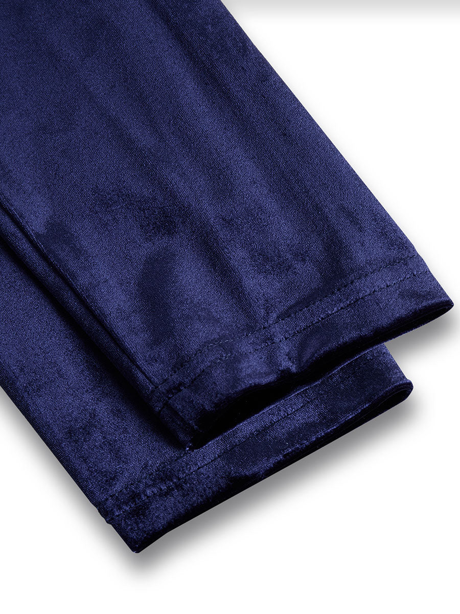 Liora | Navy Long-Sleeve Midi Dress