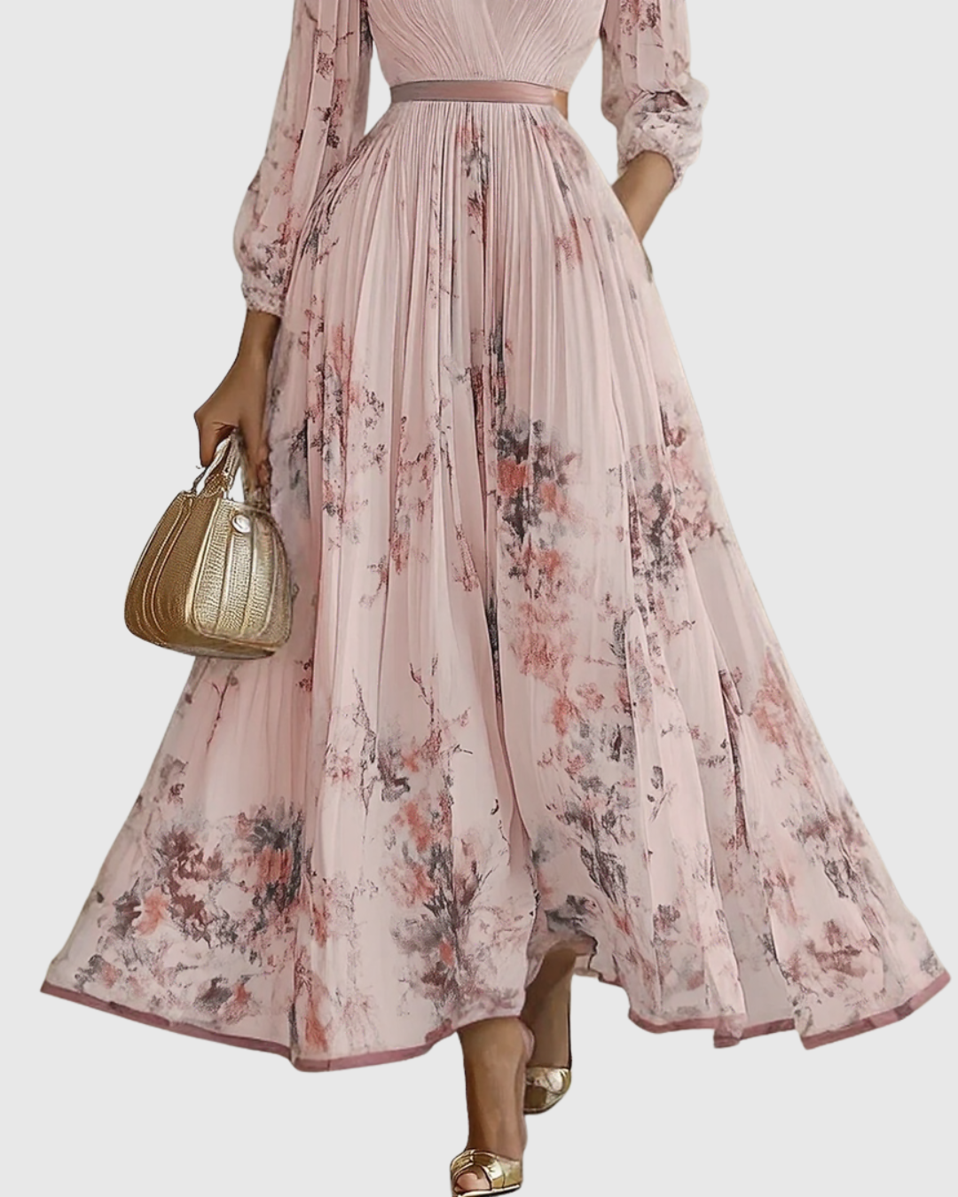 Siena | Elegant Pleated Maxi Dress