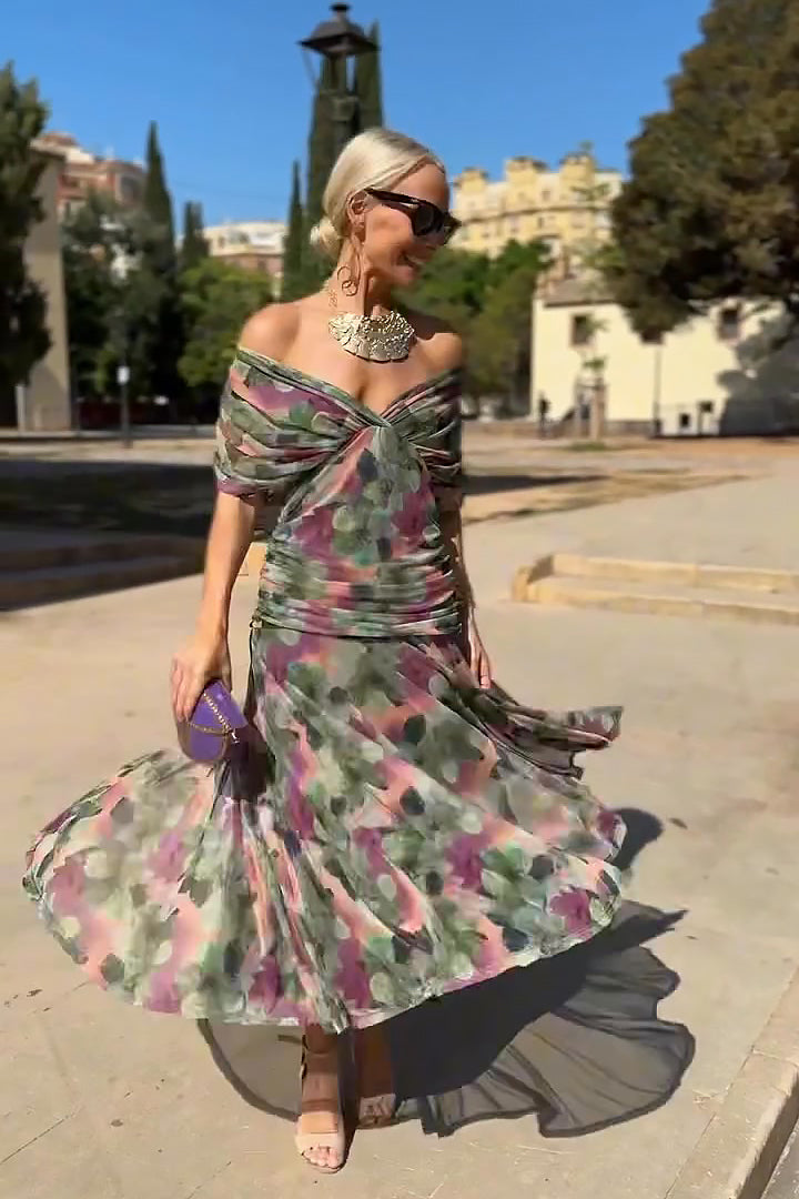 Hannah | Elegant Maxi Party Dress with V-Neck
