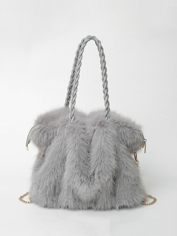 Adley | Plush Velvet Shoulder Tote