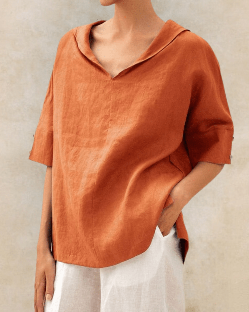 Samantha | Airy Linen Blouse with Loose Fit