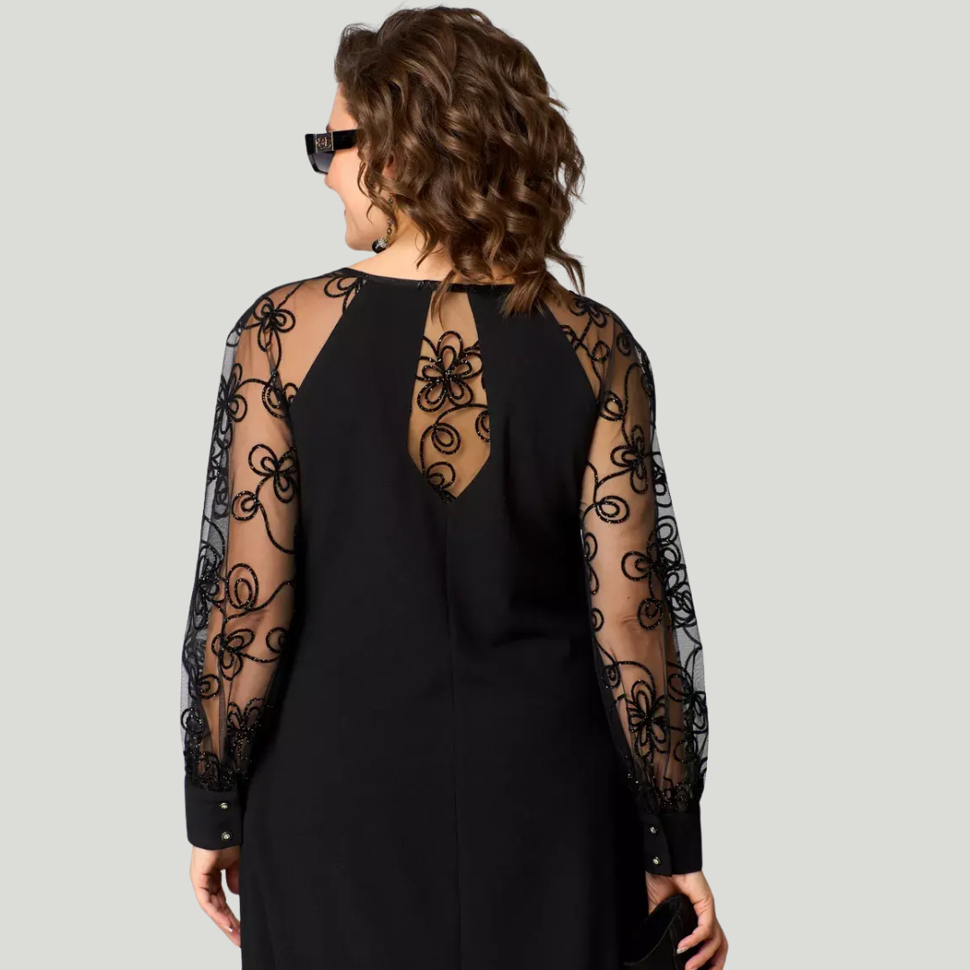 Brynn | Elegant Black Lace Dress – Sophistication & Sublime Silhouette