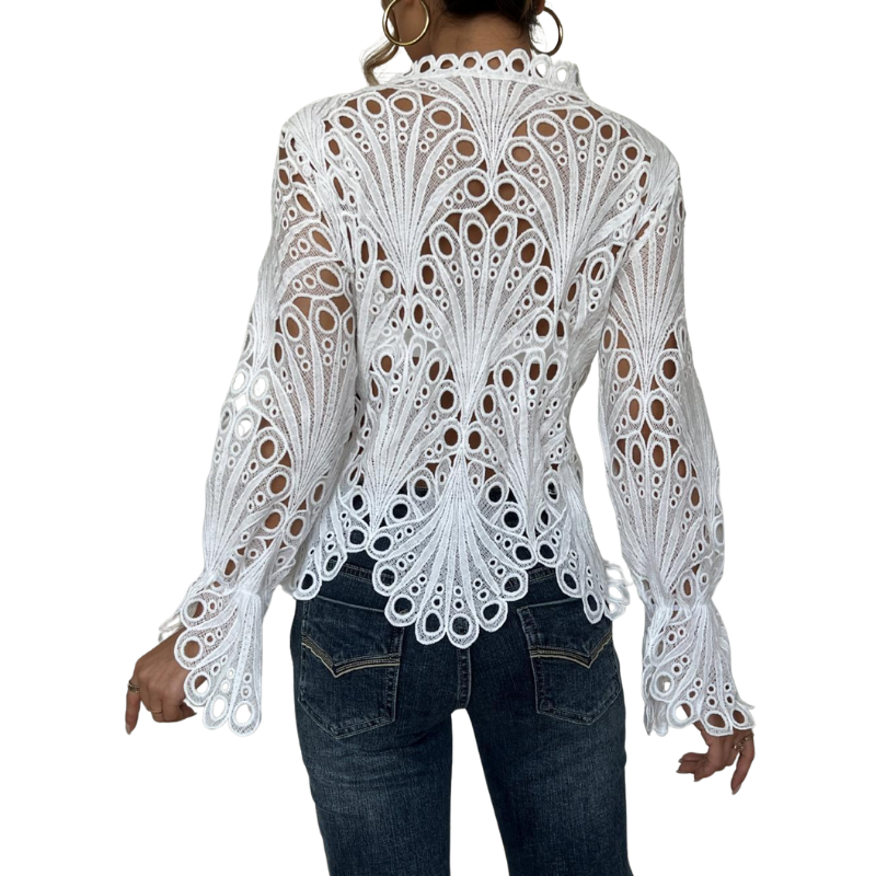 SARAH | Modern Hollow Detail Blouse