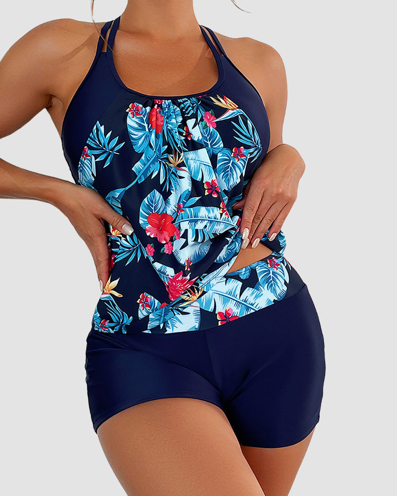 Lillian | Tankini Swimsuits Tummy Control Two Piece Blouson Bathing Suit