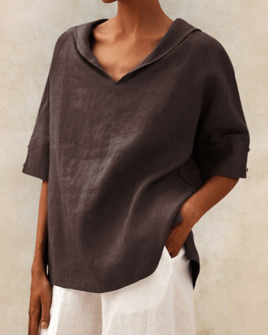Samantha | Airy Linen Blouse with Loose Fit