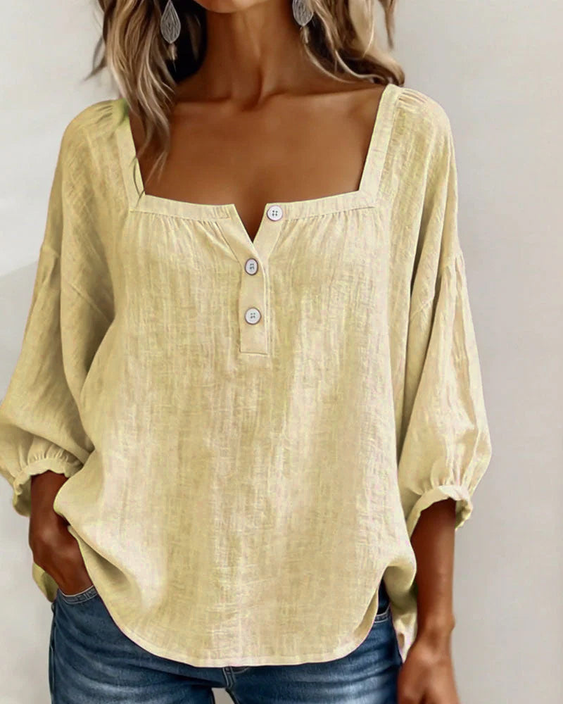 Kennedy | Square Neck Puff Sleeve Blouse