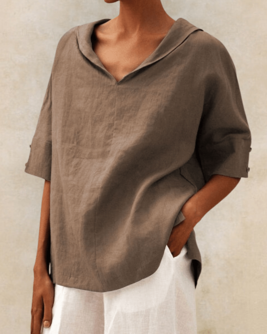 Samantha | Airy Linen Blouse with Loose Fit
