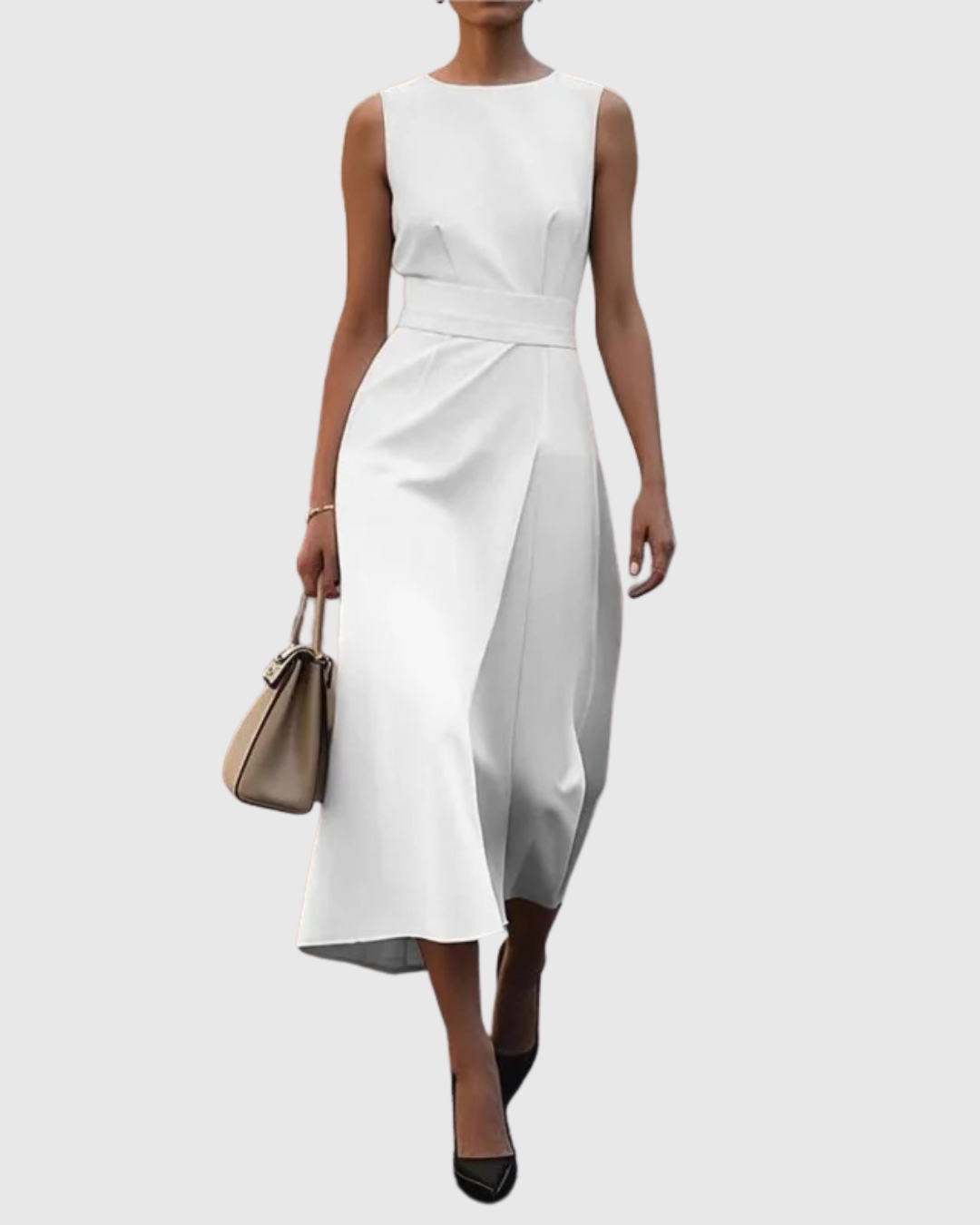 Aubrielle | Elegant Round-Neck Dress