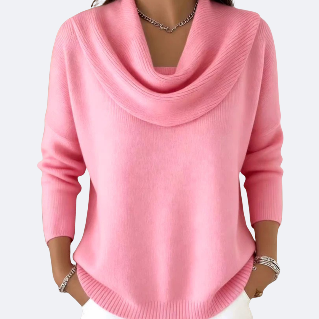 Ariella|  Cozy Ruffle Neck Sweater