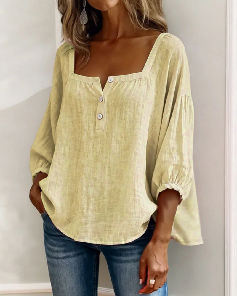 Kennedy | Square Neck Puff Sleeve Blouse