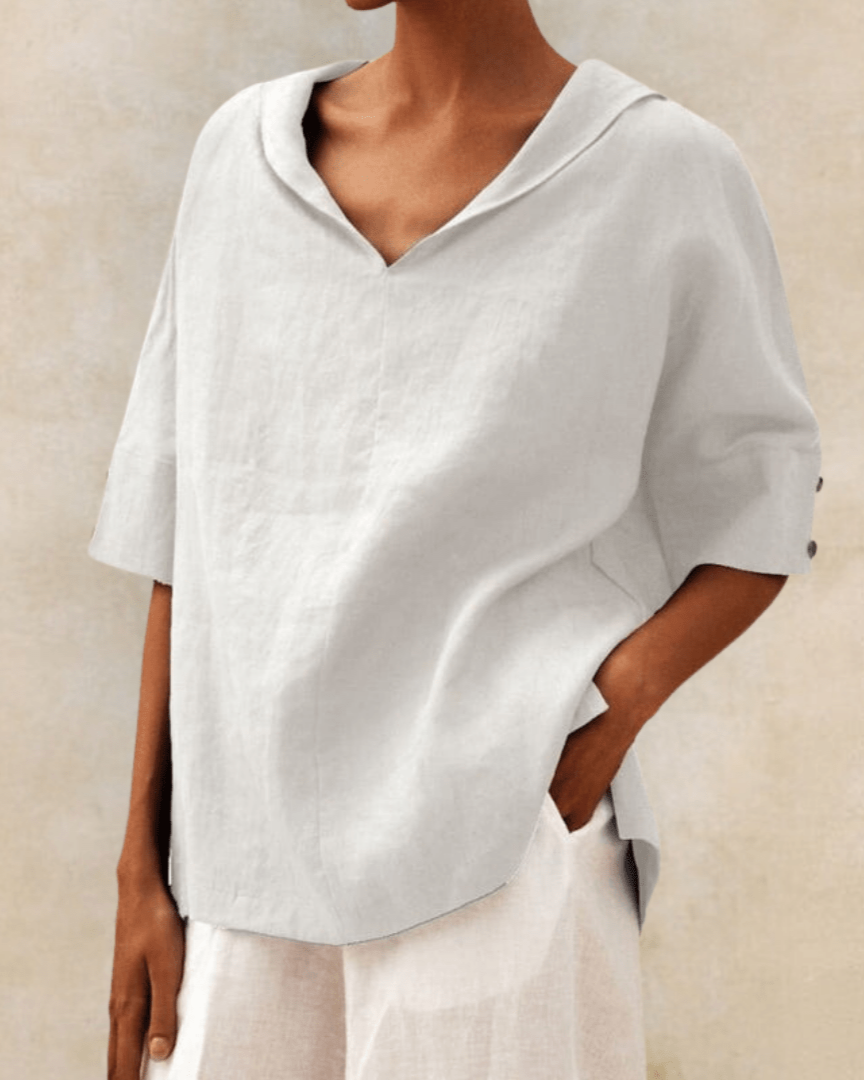 Samantha | Airy Linen Blouse with Loose Fit