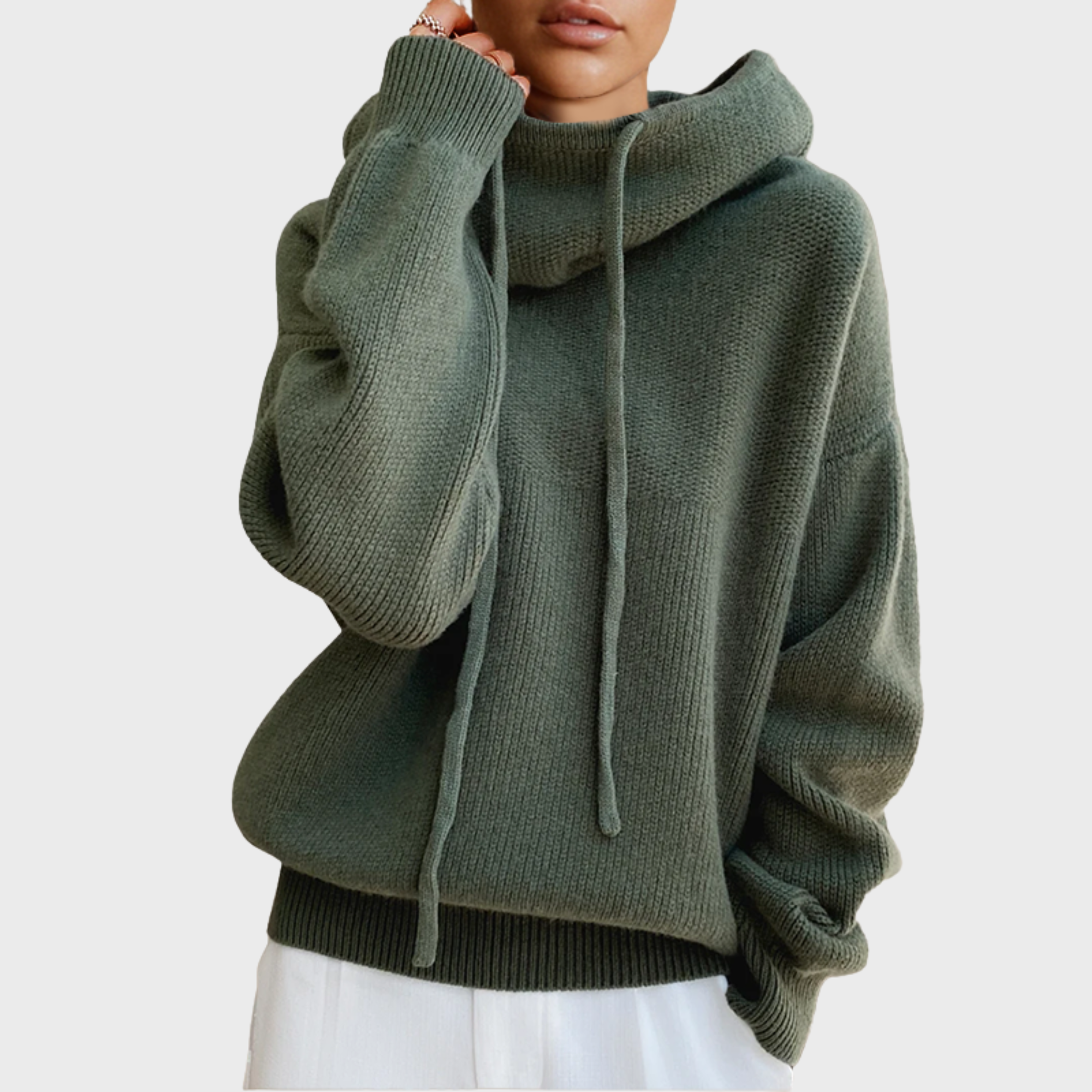 Caitlin | Women's Wool Hoodie with Drawstring