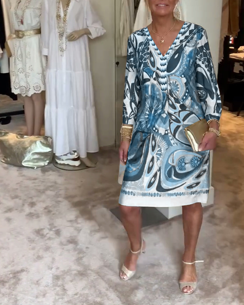 Moonie | Sunburst Printed Dress