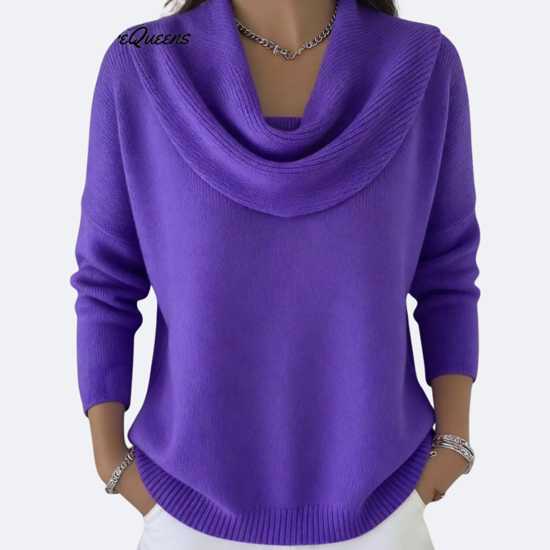 Ariella|  Cozy Ruffle Neck Sweater