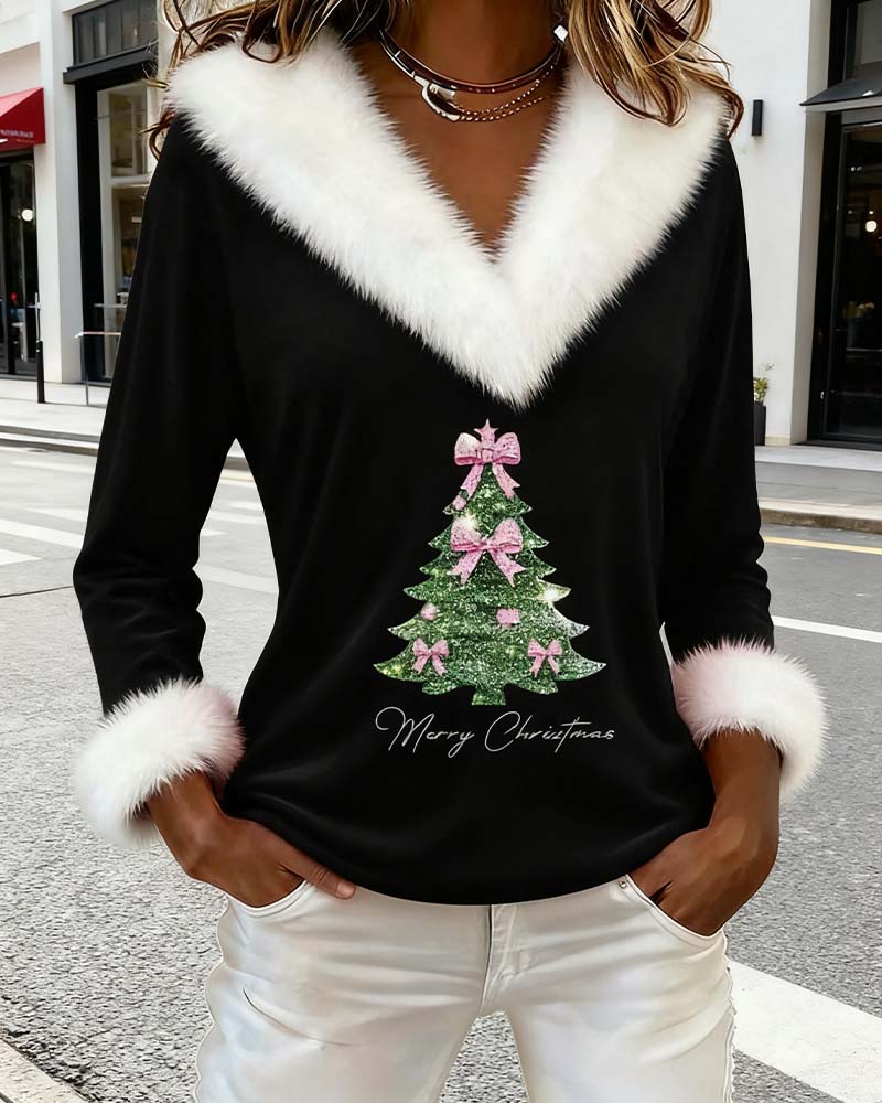 Daisy | Top Grand Fur Print Christmas
