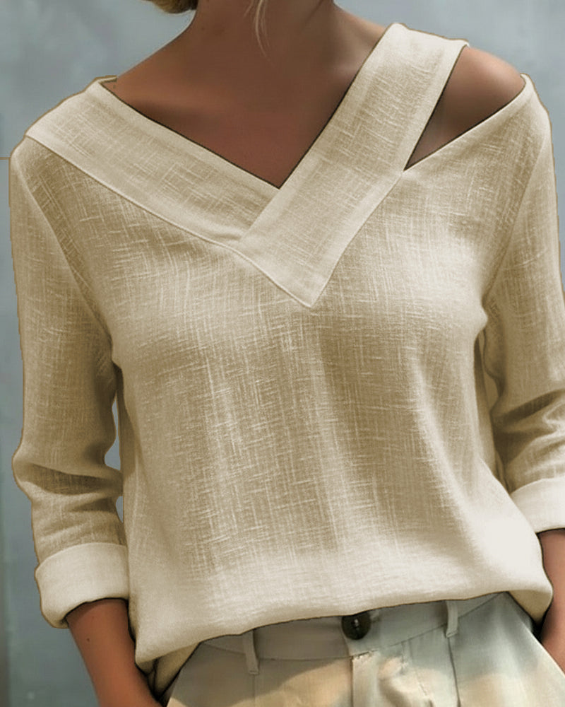 Scarlett | Elegant V-Neck Top with Straps
