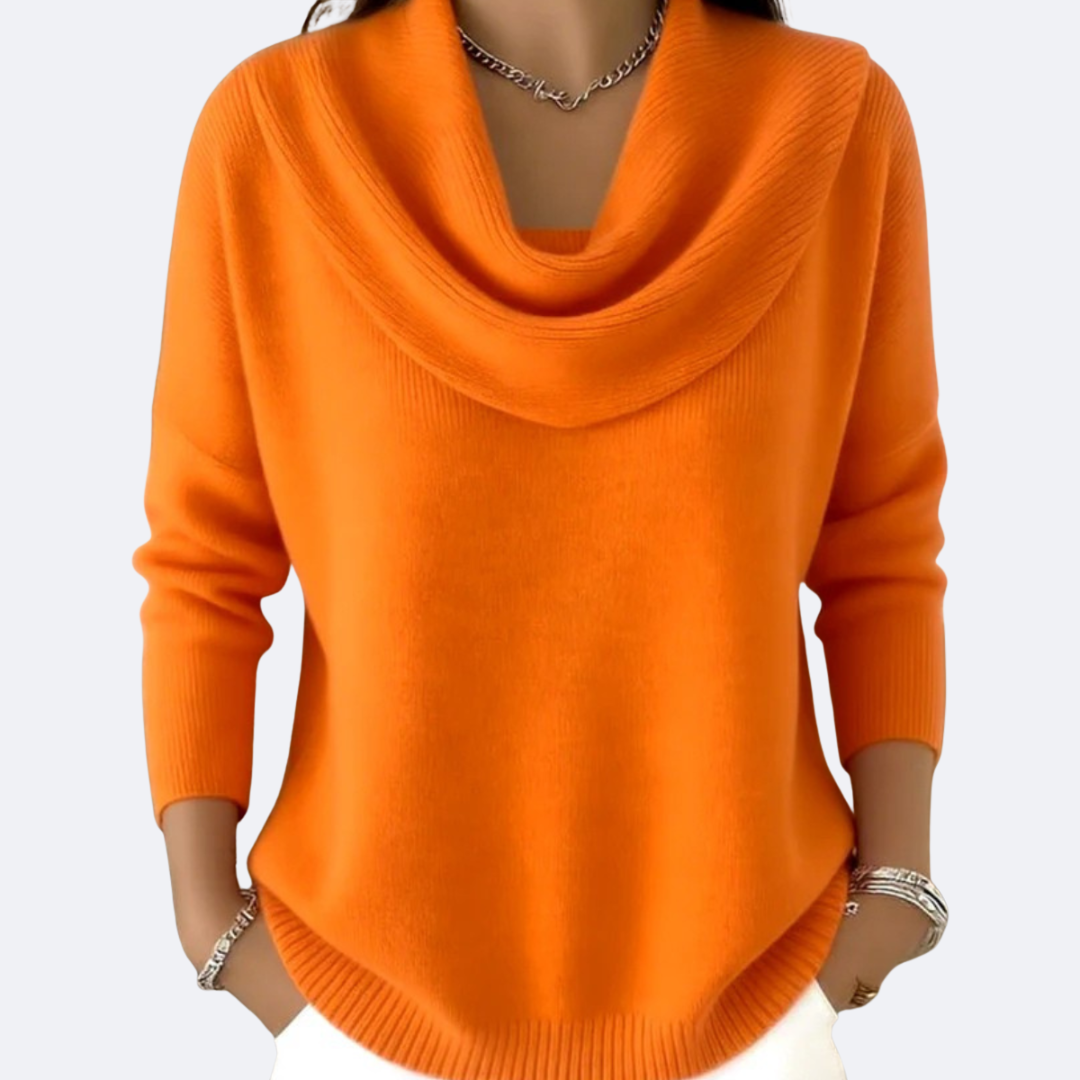 Ariella|  Cozy Ruffle Neck Sweater