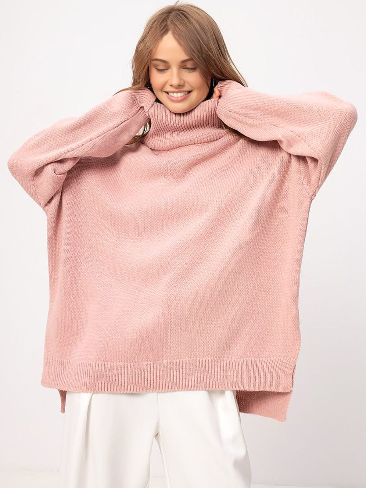 Sarah | Oversized Slit Sweater