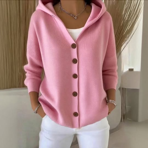 Amelia | Pink Cozy Knit Cardigan
