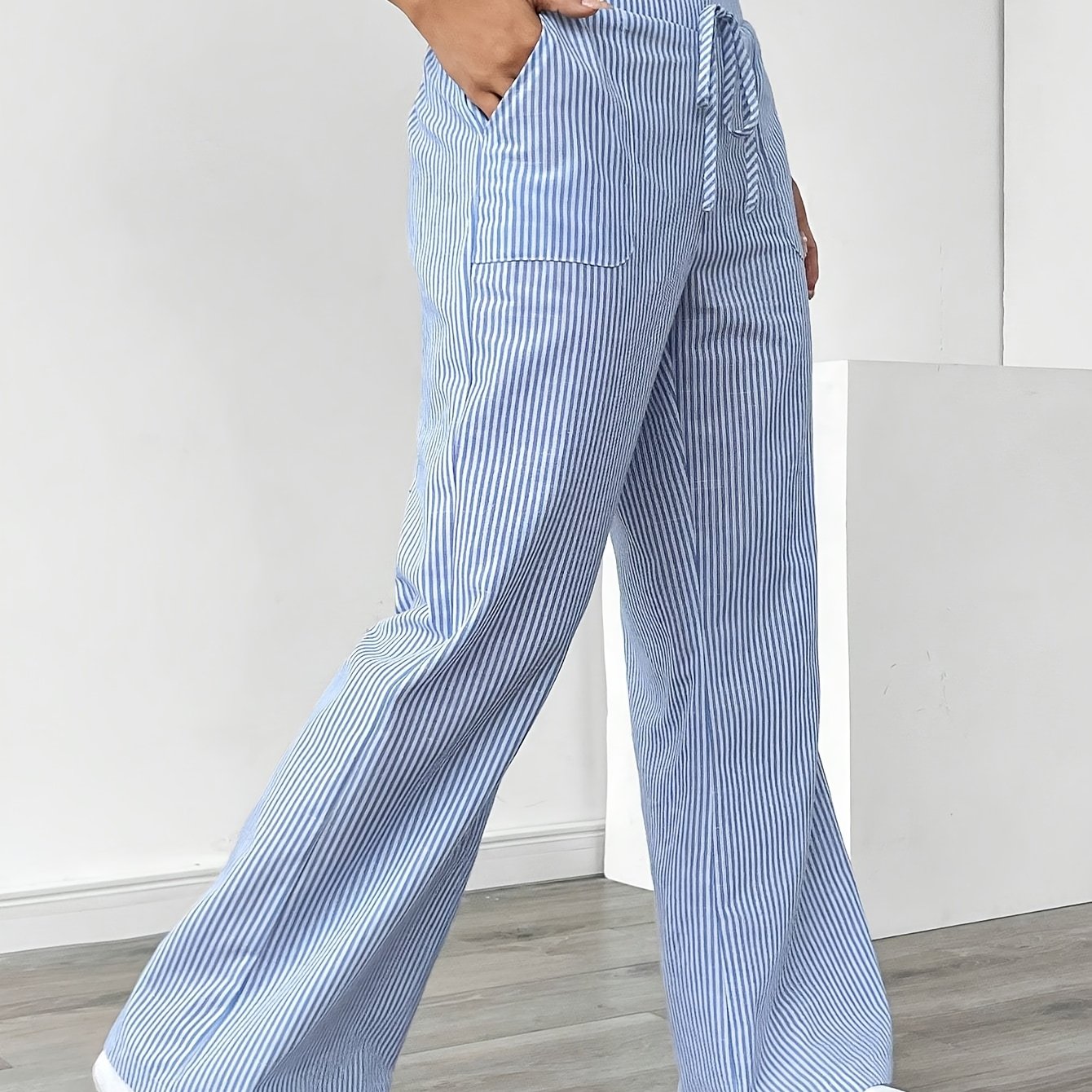 Michelle | Casual Wide-Leg Striped Pants