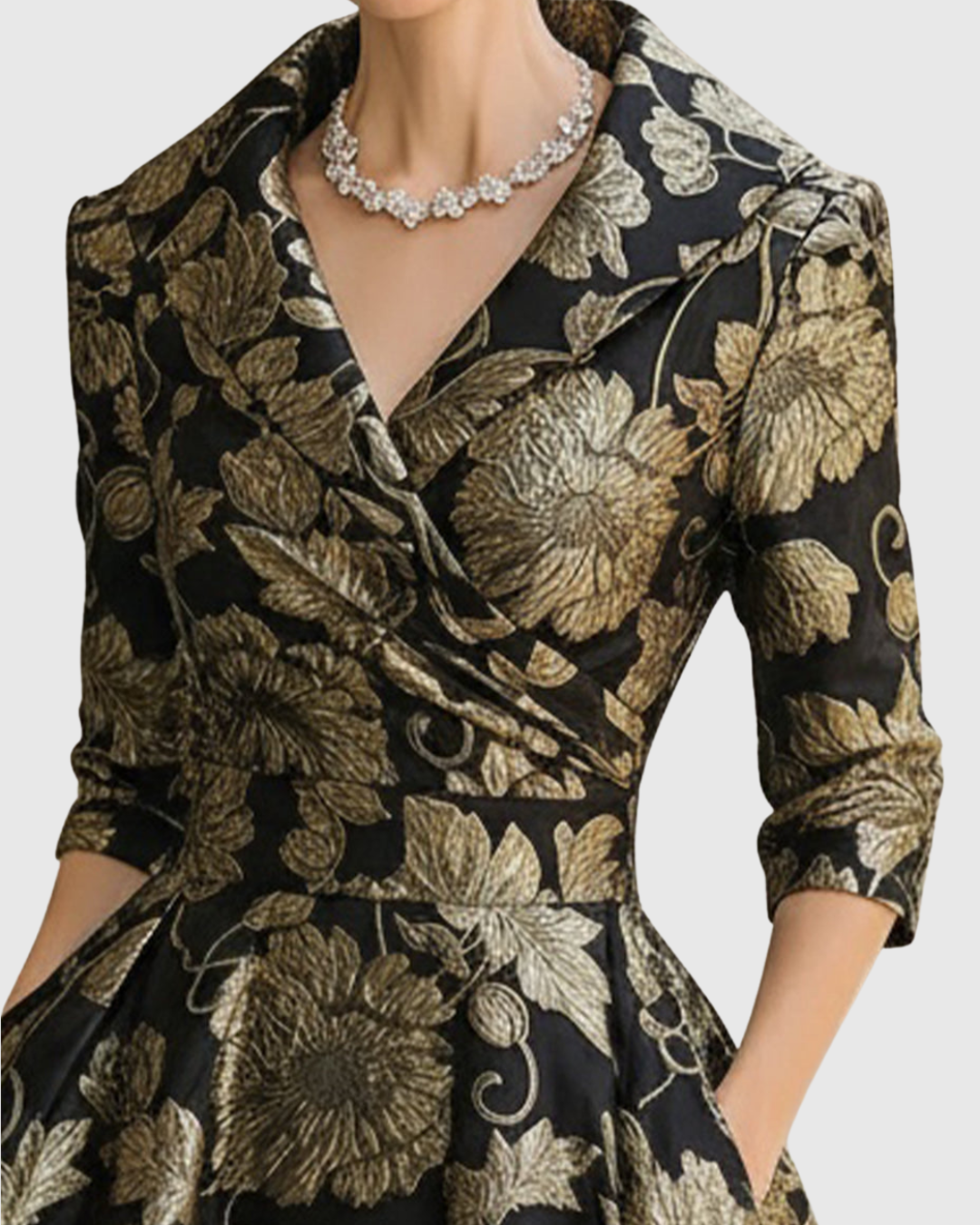 Riley | Floral Embroidered Midi Dress