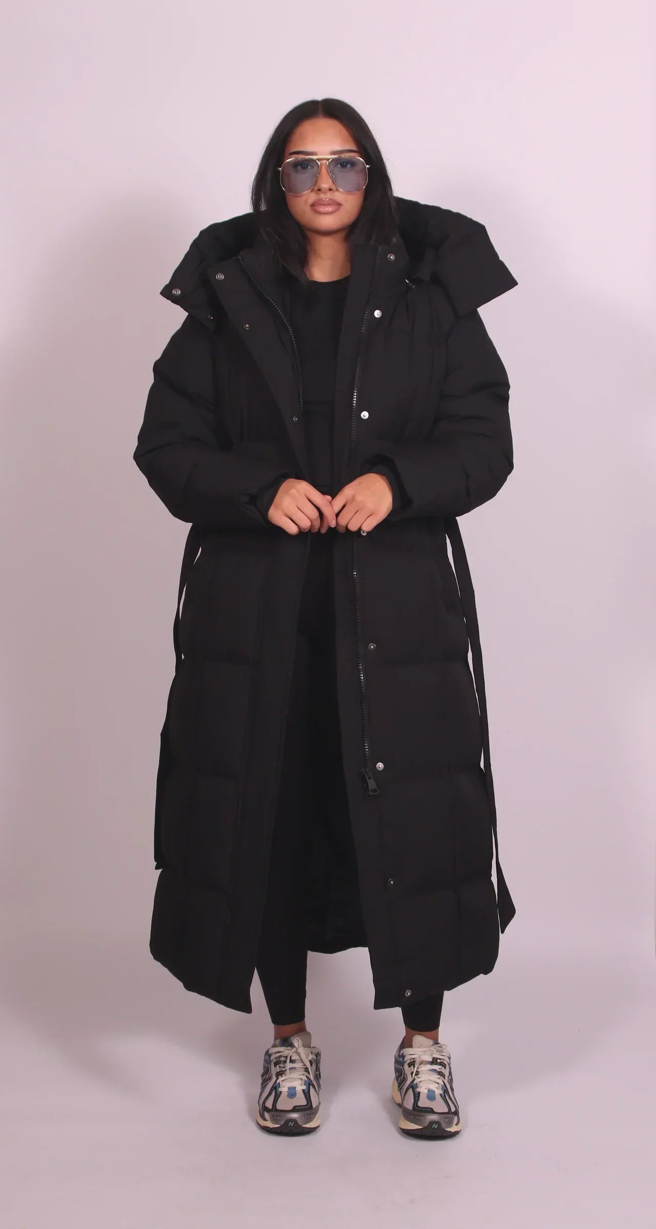 Fallon | Long Belted Puffer Coat