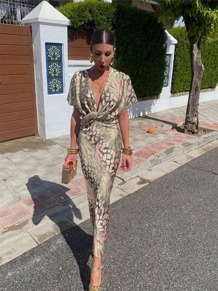 Sandra | Short Sleeve Maxi Dress