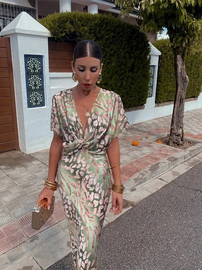Sandra | Short Sleeve Maxi Dress