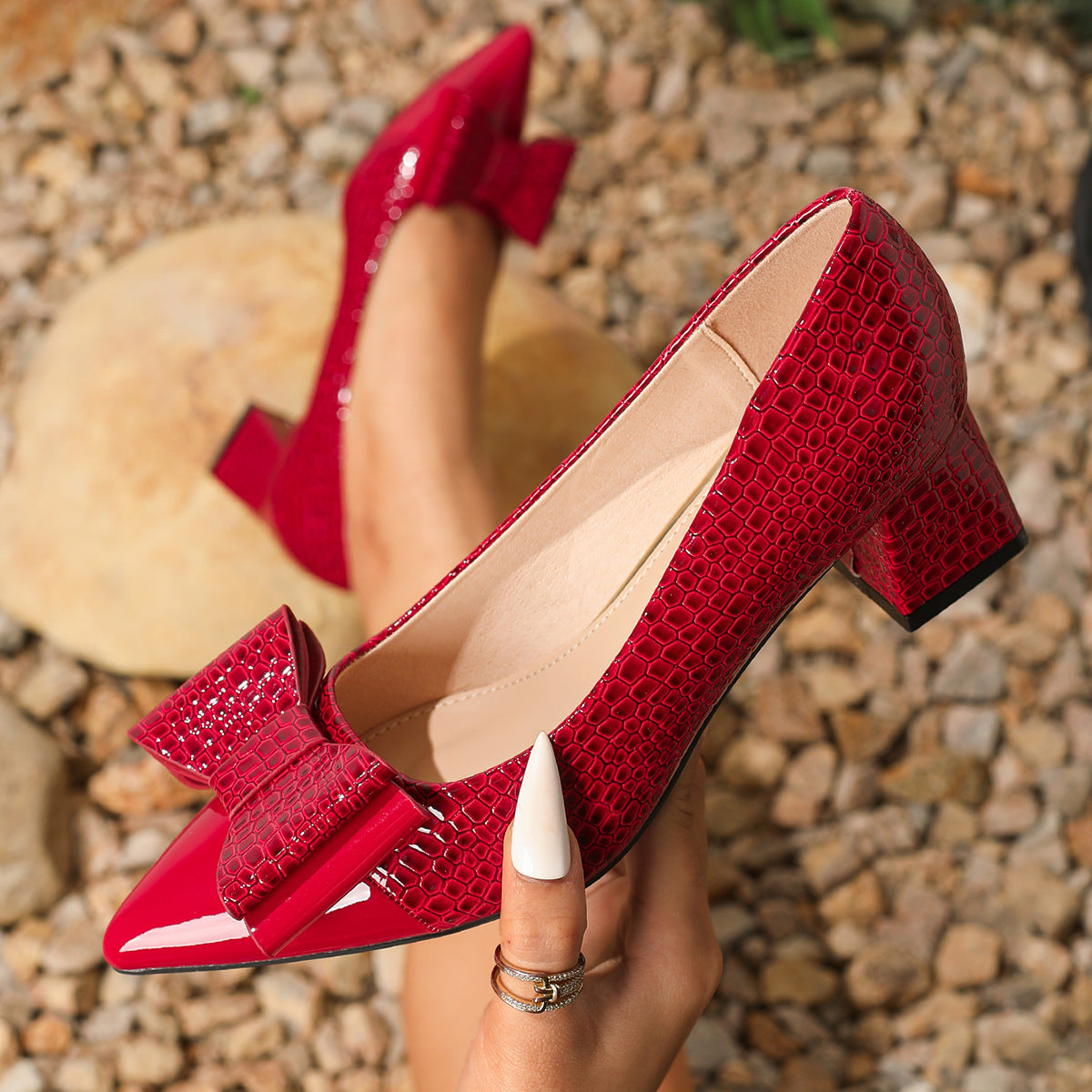 Katherine | Elegant Block Heel Shoes