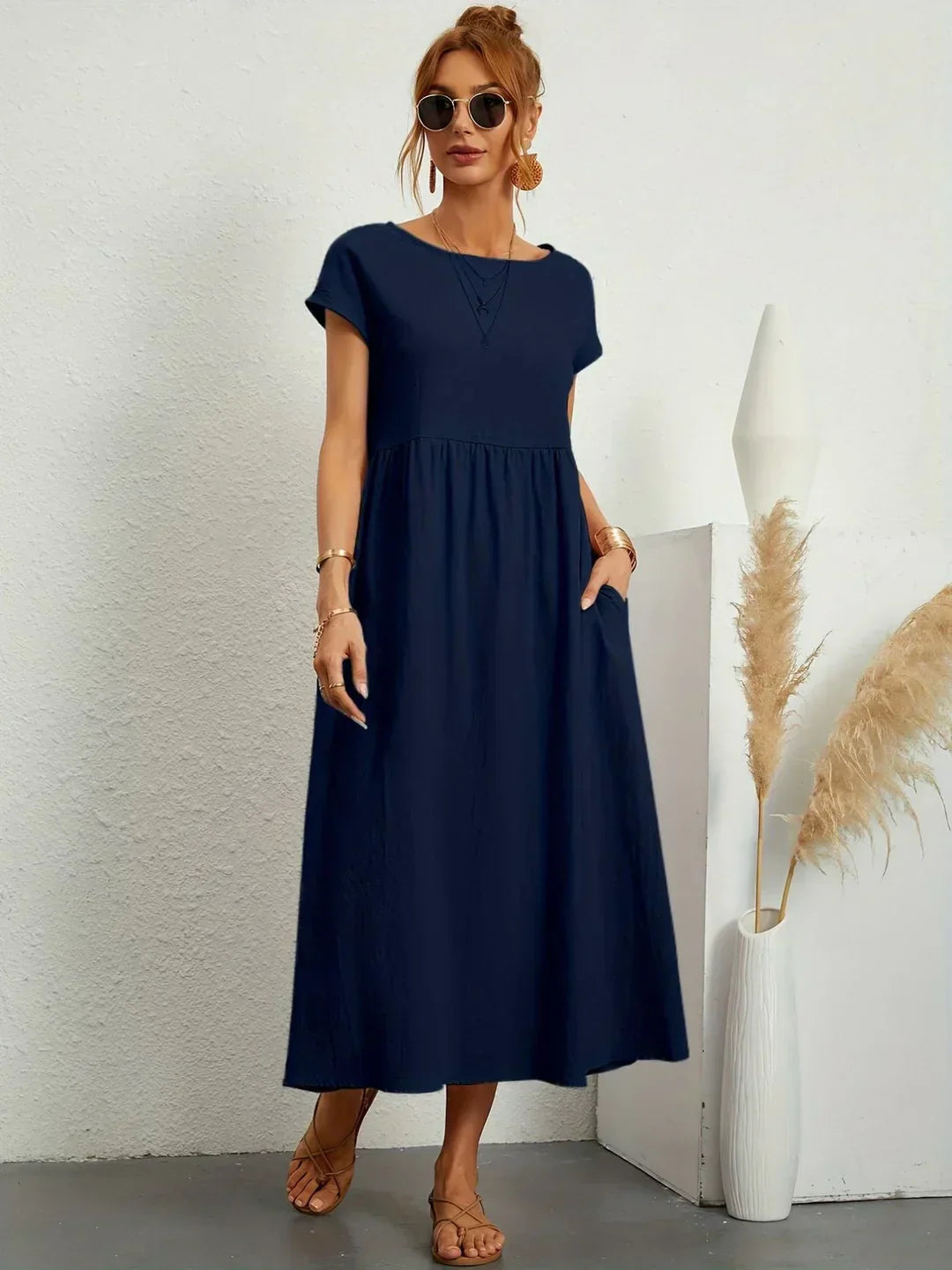 Addison | Timeless Elegance Fluid Midi Dress
