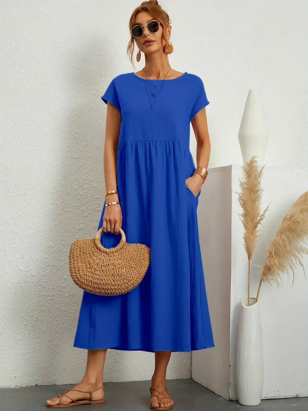 Addison | Timeless Elegance Fluid Midi Dress
