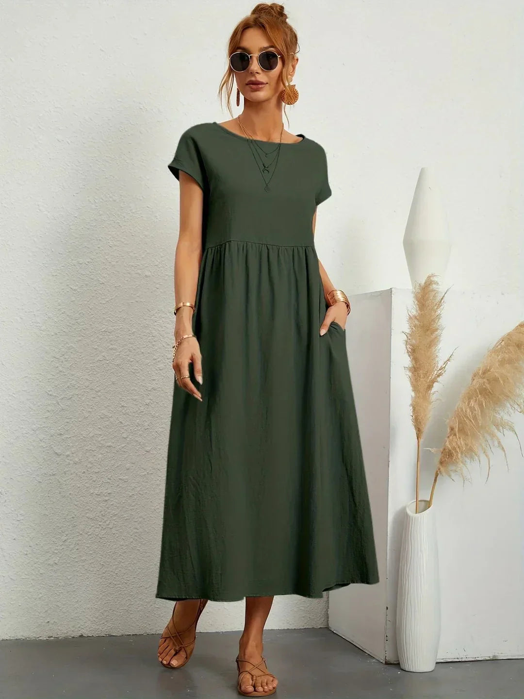 Addison | Timeless Elegance Fluid Midi Dress