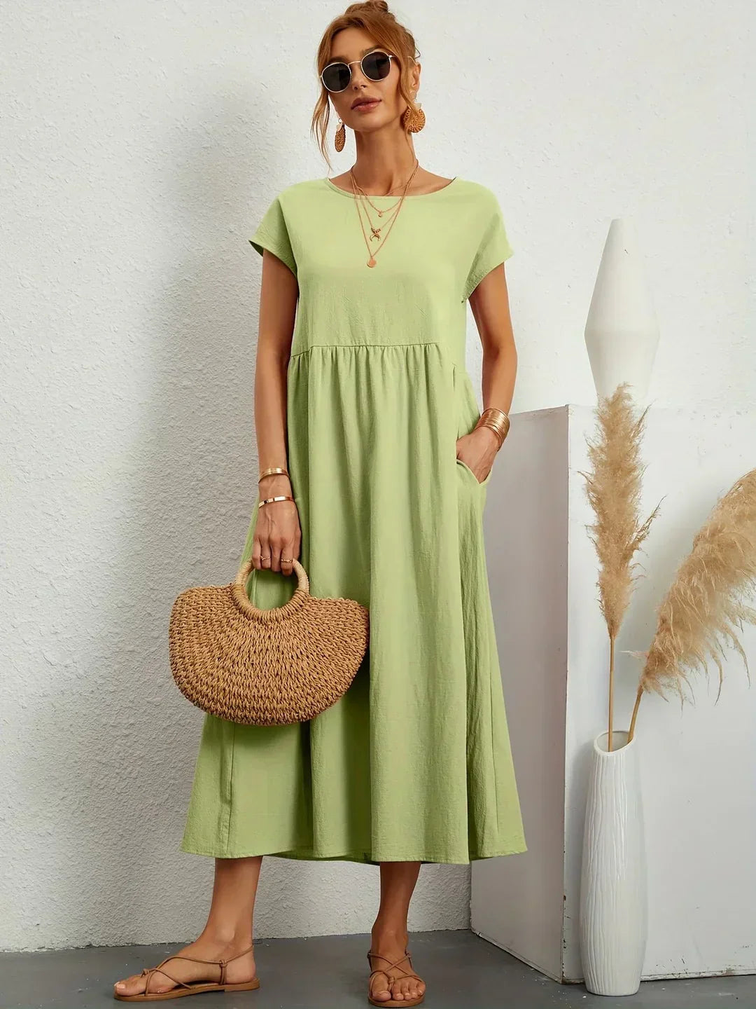 Addison | Timeless Elegance Fluid Midi Dress