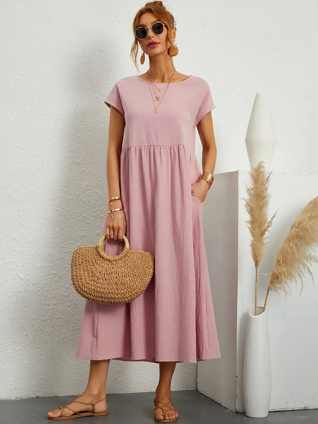 Addison | Timeless Elegance Fluid Midi Dress